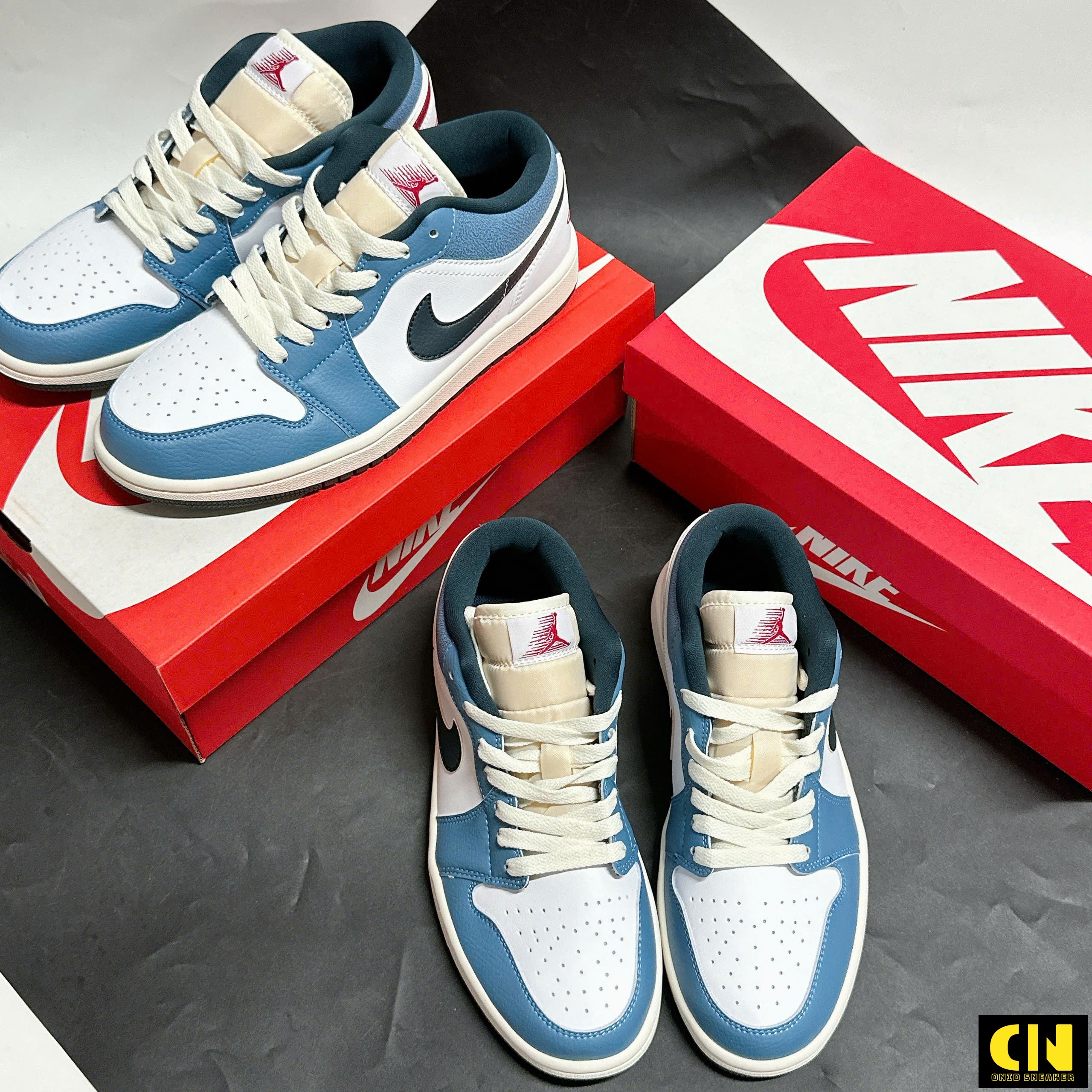 Giày Nike Air Jordan 1 Low Motion White Blue Red Giày Nike Air Jordan 1 Low Motion White Blue Red
