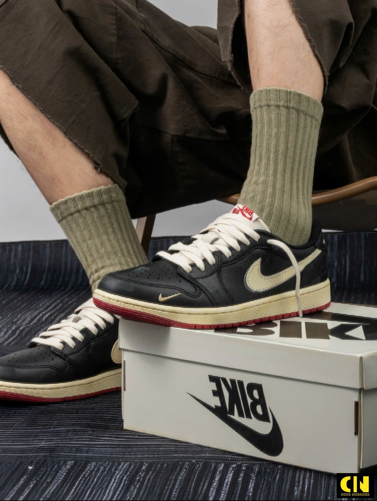 Giày Nike Air Jordan 1 Low Og Better With Time Đen Kem Giày Nike Air Jordan 1 Low OG Better With Time Đen Kem