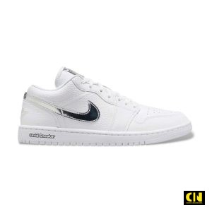 Giay Nike Air Jordan 1 Low Se White Metallic Silver Iq9381 100 Giày Nike Air Jordan 1 Low SE White Metallic Silver IQ9381-100