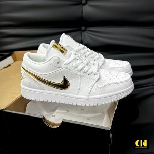 Giay Nike Air Jordan 1 Low White Metallic Gold Fullbox Giày Nike Air Jordan 1 Low White Metallic Gold Fullbox