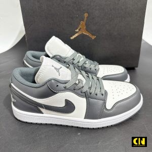 Giay Nike Air Jordan 1 Low Xam Trang Giày Nike Air Jordan 1 Low Xám Trắng