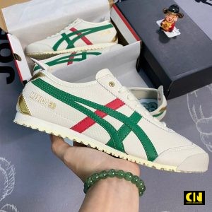 Giay Onitsuka Tiger Mexico 66 Birch Kale Red Green Giày Onitsuka Tiger Mexico 66 Birch Kale Red Green