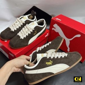 Giay Puma Tackle Brown White Retro Giày Puma Tackle Brown White Retro
