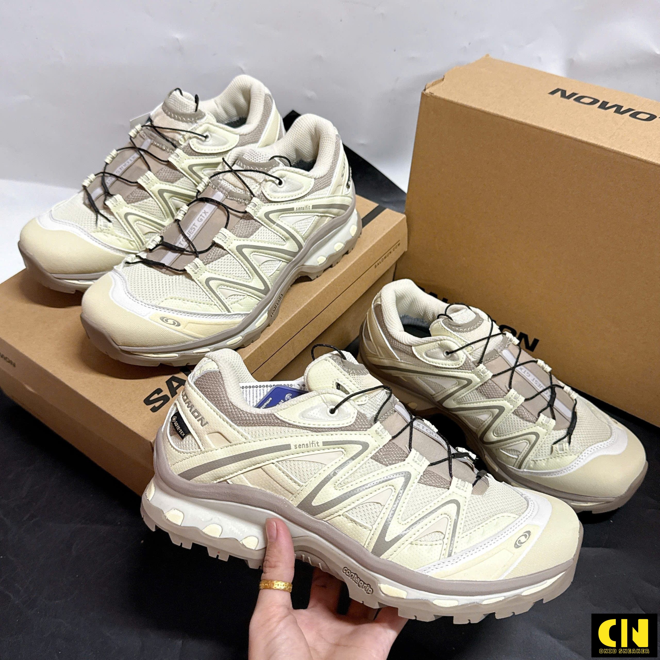 Giày Salomon Xt-Quest Gtx Vinkha Cream Brownlk Giày Salomon XT-Quest GTX Vinkha Cream Brown