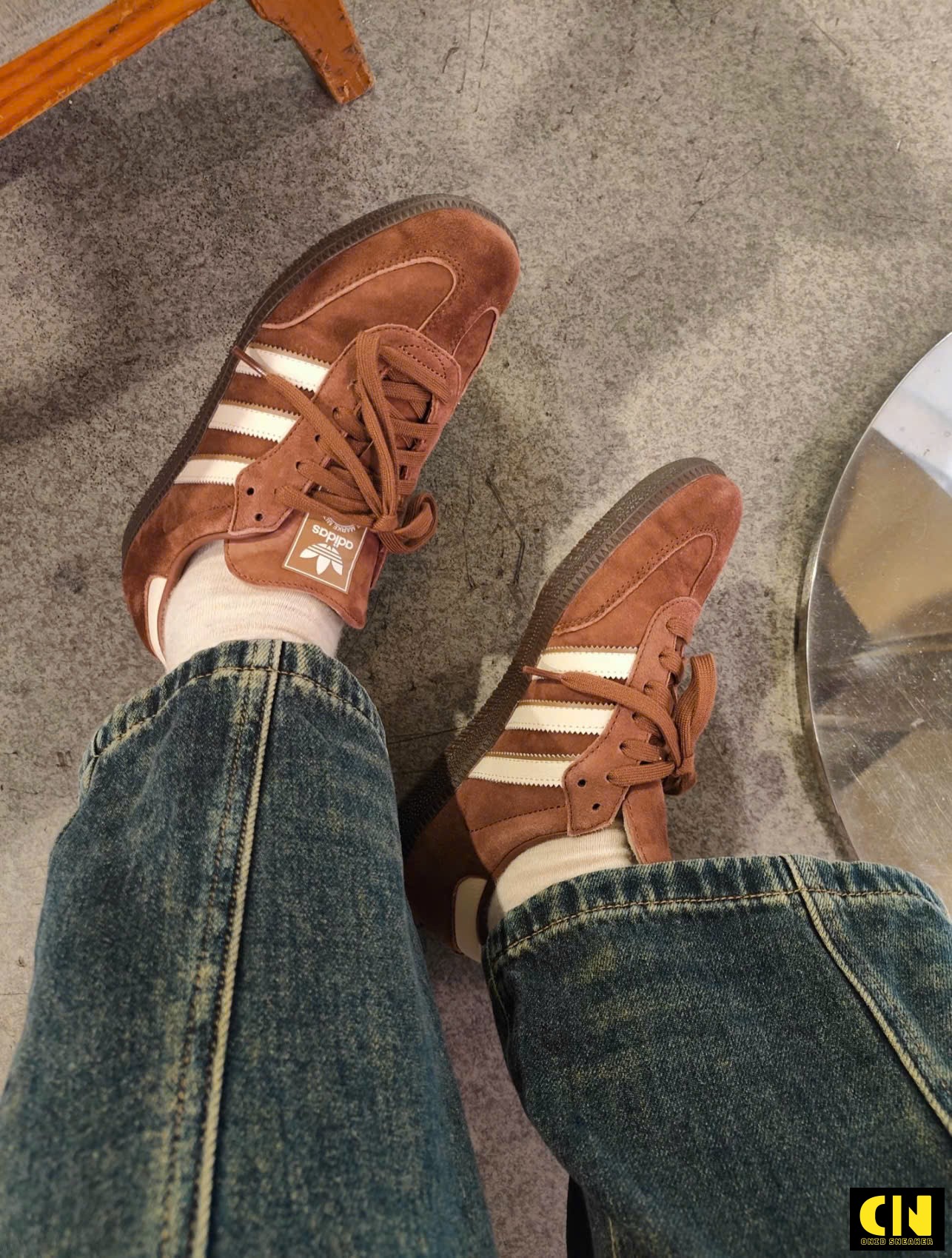 Giày Sneaker Adidas Samba Og Preloved Brown White Cao Cấp Giày Sneaker Adidas Samba OG Preloved Brown White Cao Cấp