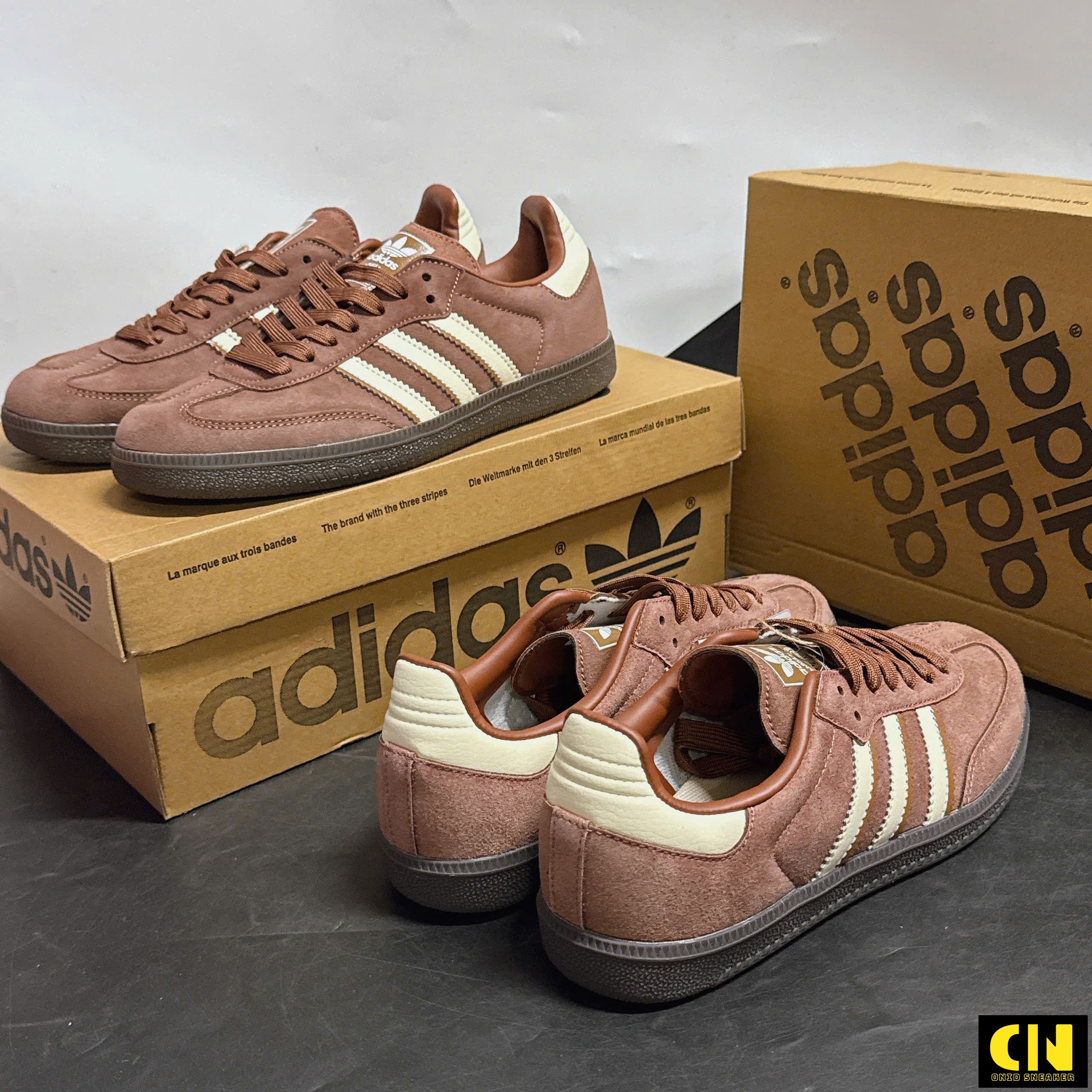 Giày Sneaker Adidas Samba Og Preloved Brown White Giày Sneaker Adidas Samba OG Preloved Brown White