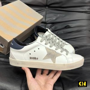 Giay Sneaker Golden Goose Superstar Trang Phoi Xanh Navy Giày Sneaker Golden Goose Superstar Trắng Phối Xanh Navy