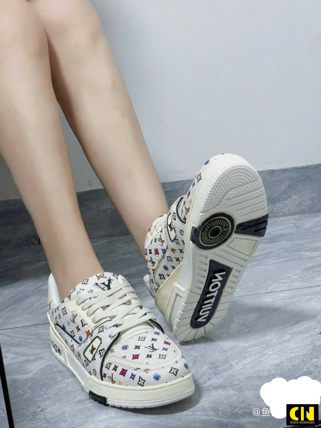 Giày Sneaker Louis Vuitton Lv Trainer Họa Tiết Giày Sneaker Louis Vuitton LV Trainer Họa Tiết