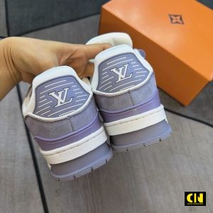 Giay Sneaker Nam Nu Louis Vuitton Lv Trainer Trang Xam Giày Sneaker Nam Nữ Louis Vuitton LV Trainer Trắng Xám