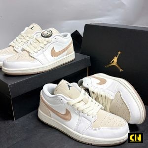 Giay Sneaker Nike Air Jordan 1 Low Dongdan Cream Brown Giày Sneaker Nike Air Jordan 1 Low Dongdan Cream Brown