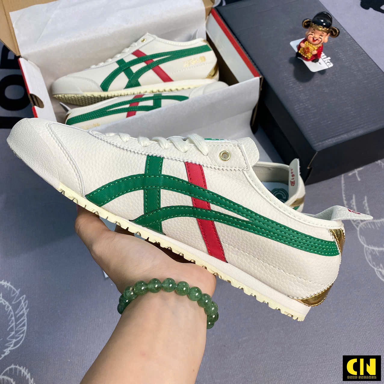 Giày Sneaker Onitsuka Tiger Mexico 66 Birch Kale Green Red Giày Sneaker Onitsuka Tiger Mexico 66 Birch Kale Green Red