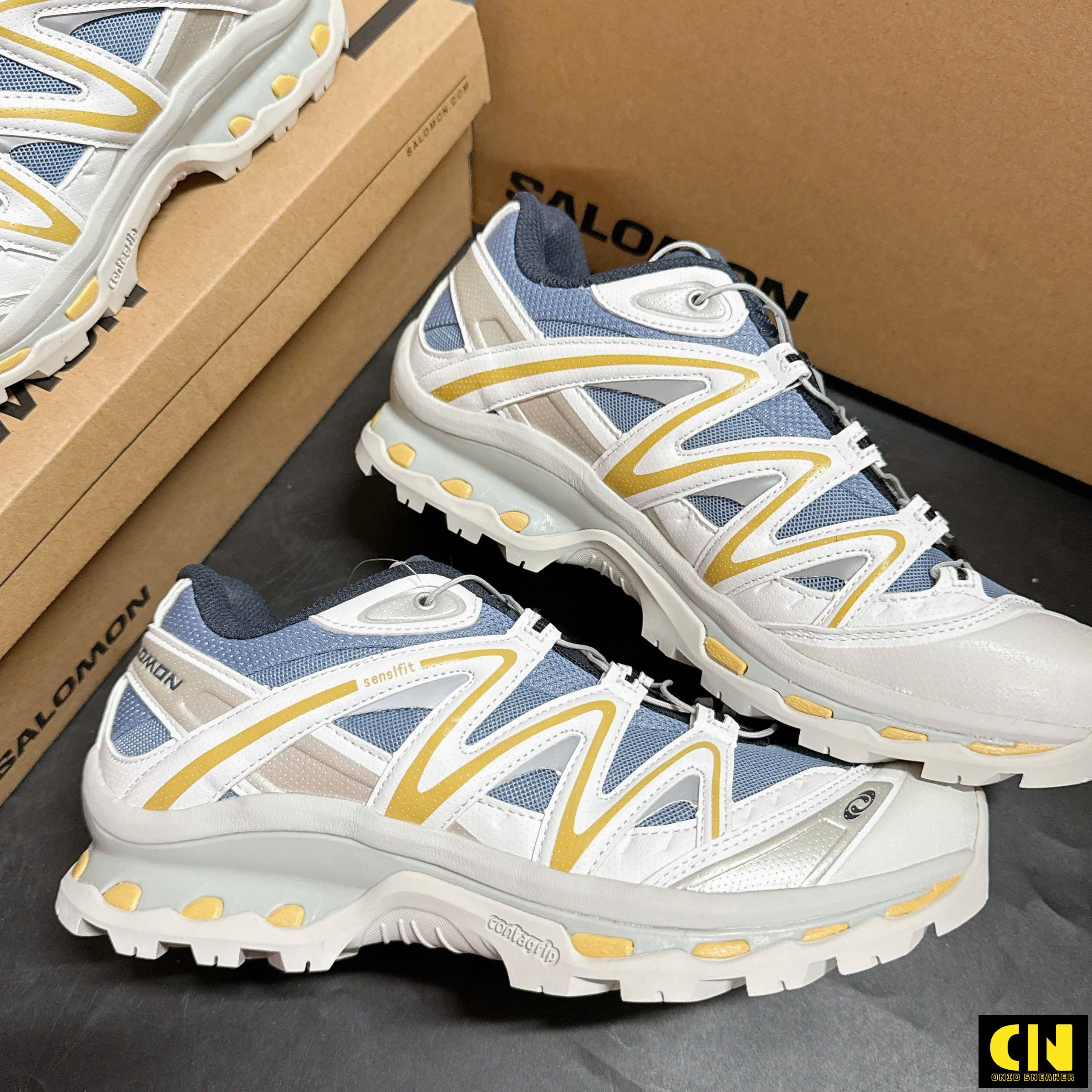 Giày Sneaker Salomon Xt-Quest White Blue Yellow Giày Sneaker Salomon XT-Quest White Blue Yellow