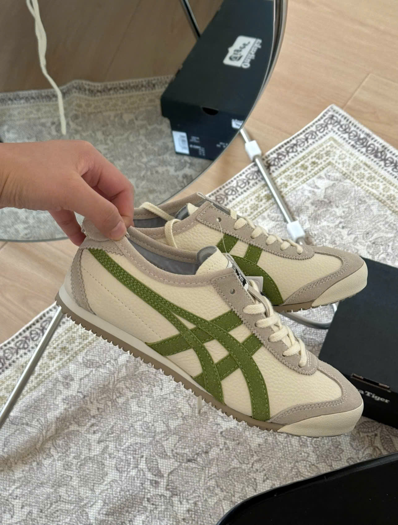 Giày Thể Thao Nam Nữ Onitsuka Tiger Mexico 66 Màu Kem Xanh Lá Giày Thể Thao Nam Nữ Onitsuka Tiger Mexico 66 Màu Kem Xanh Lá