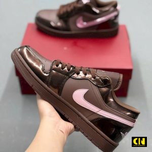 Giay The Thao Nike Air Jordan 1 Low Valentine Chocolate Mau Nau Giày Thể Thao Nike Air Jordan 1 Low Valentine Chocolate Màu Nâu