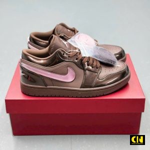 Giay The Thao Nike Air Jordan 1 Low Valentine Chocolate Nau Hong Giày Thể Thao Nike Air Jordan 1 Low Valentine Chocolate Nâu Hồng