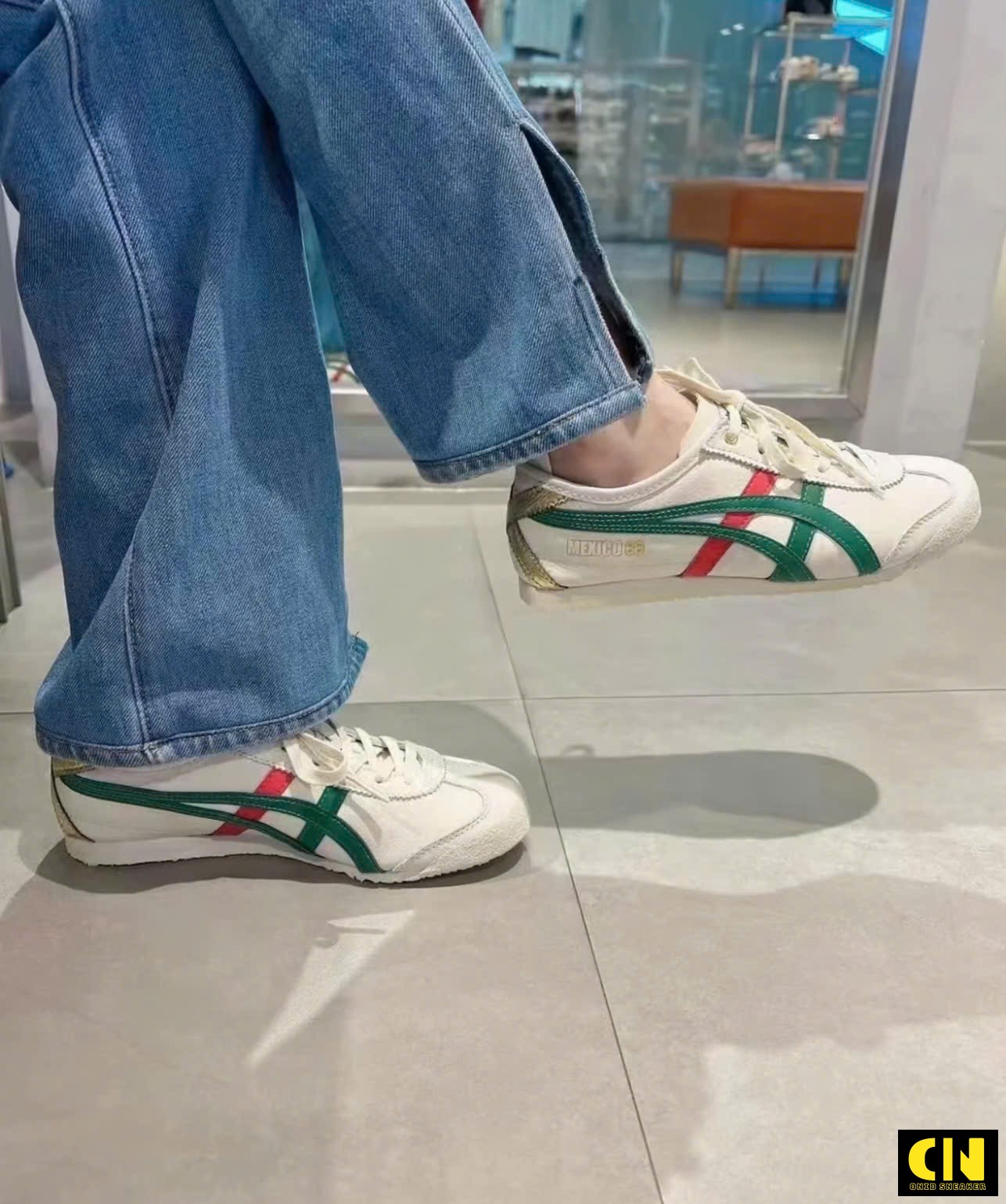 Giày Thời Trang Nam Nữ Onitsuka Tiger Mexico 66 Xanh Đỏ Gót Giày Thời Trang Nam Nữ Onitsuka Tiger Mexico 66 Xanh Đỏ Gót