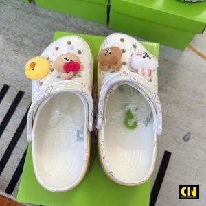 Dep Suc De Cao Line Friends Trang Hong Dép sục đế cao Line Friends Trắng Hồng