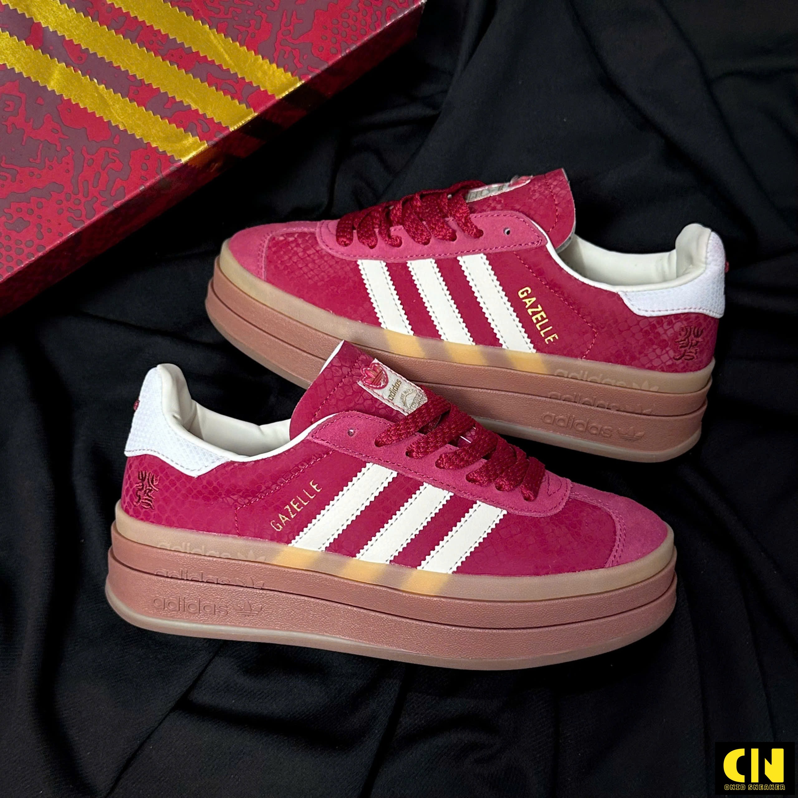 Giày Adidas Gazelle Bold Year Of The Snake Đỏ Trắng Giày Adidas Gazelle Bold Year Of The Snake Đỏ Trắng