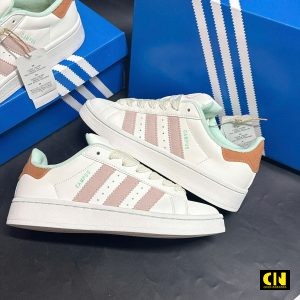 Giay Adidas Originals Campus 00S White Pink Brown Fullbox Giày Adidas Originals Campus 00s White Pink Brown Fullbox