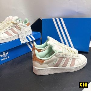Giay Adidas Originals Campus 00S White Pink Brown Hong Got Nau Giày Adidas Originals Campus 00s White Pink Brown Hồng Gót Nâu