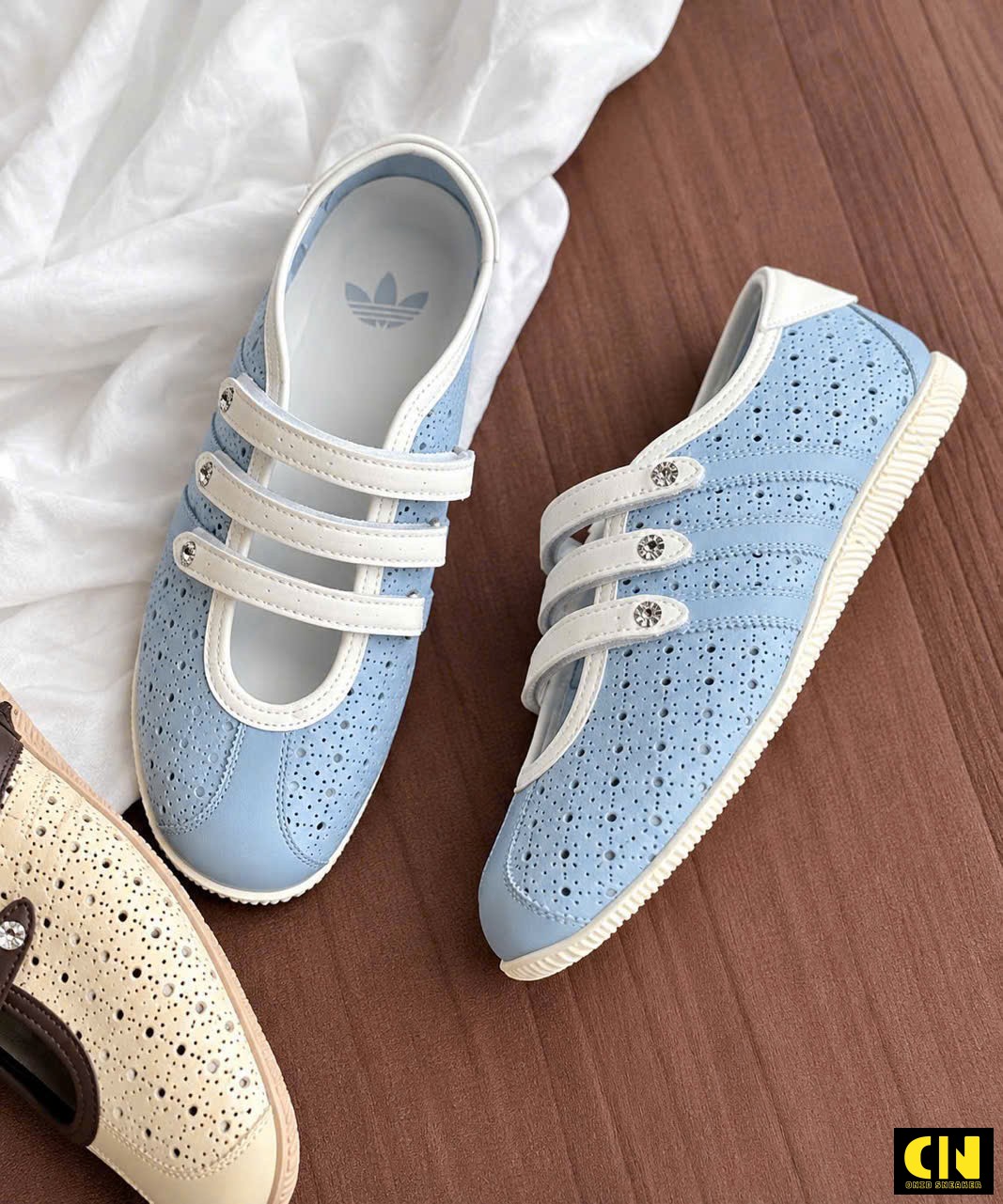 Giày Búp Bê Adidas Anfu Mary Jane Blue White Giày Búp Bê Adidas Anfu Mary Jane Blue White