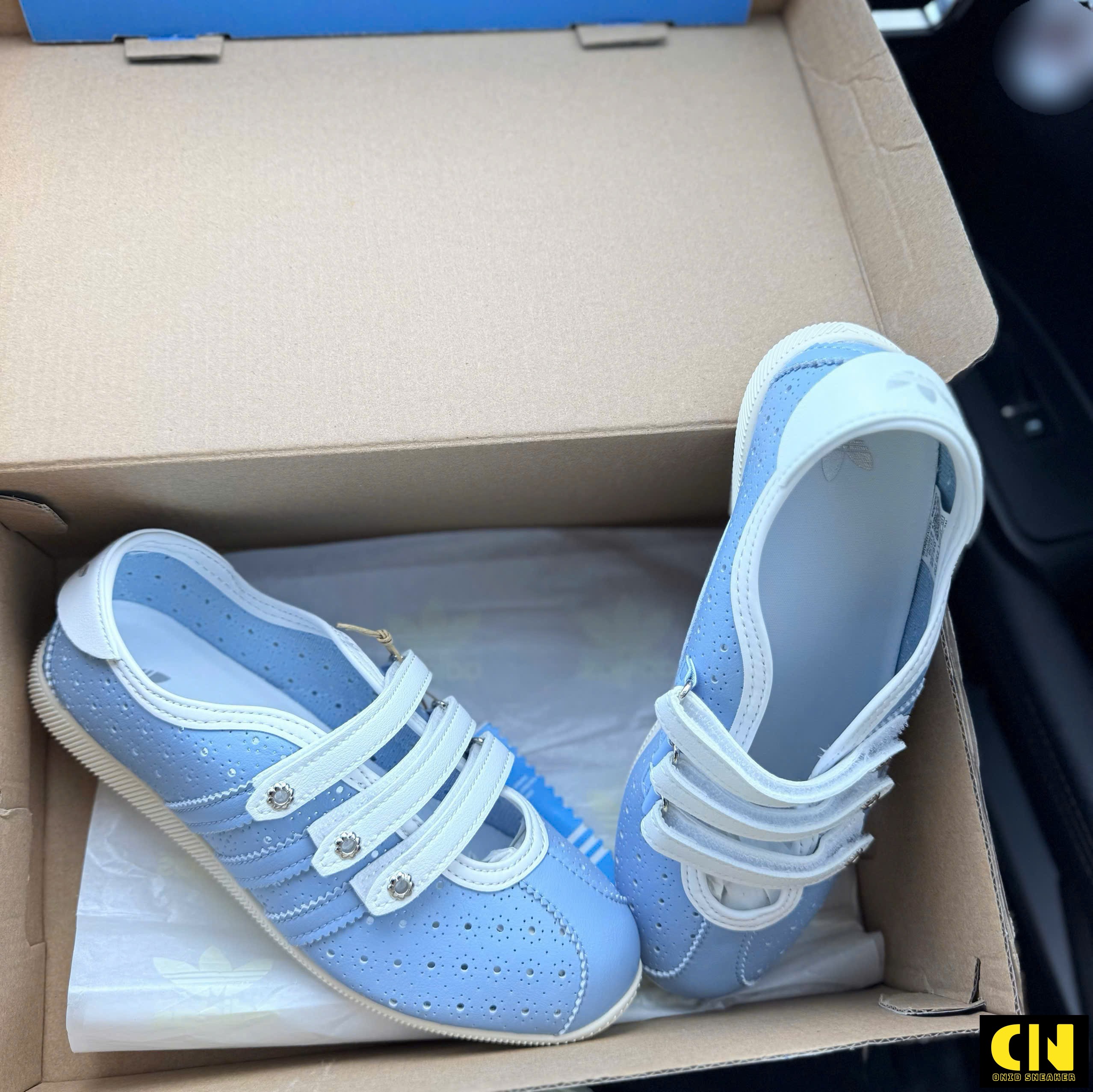 Giày Búp Bê Nữ Adidas Anfu Mary Jane Xanh Dương Quai Dán Giày Búp Bê Nữ Adidas Anfu Mary Jane Xanh Dương Quai Dán