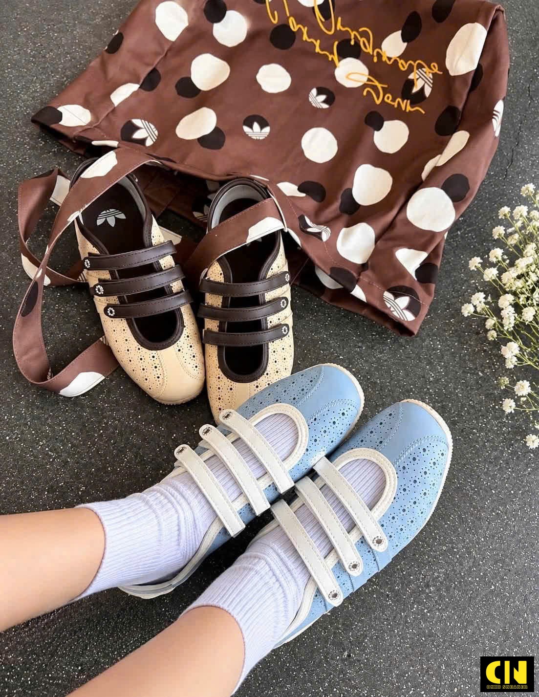 Giày Búp Bê Thể Thao Adidas Anfu Mary Jane Xanh Dương Giày Búp Bê Thể Thao Adidas Anfu Mary Jane Xanh Dương