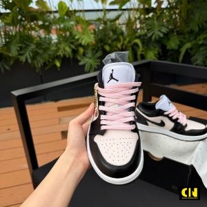 Giay Jordan 1 Low Black Pink Den Hong Giày Jordan 1 Low Black Pink Đen Hồng