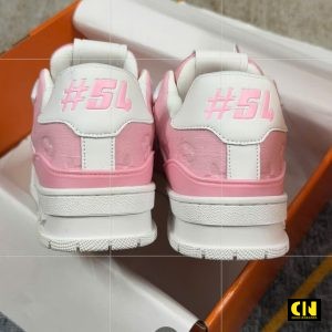 Giay Lv Trainer 54 Hong Trang Giày LV Trainer 54 Hồng Trắng