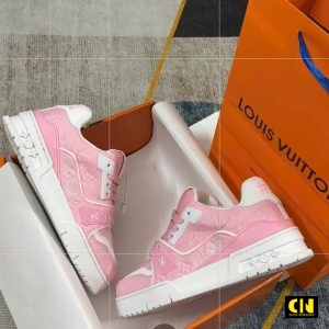 Giay Lv Trainer 54 Pink White Giày LV Trainer 54 Pink White