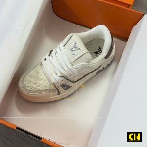Giay Lv Trainer 54 Trang Xam Giày LV Trainer 54 Trắng Xám