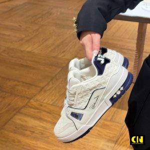 Giay Lv Trainer 54 Trang Xanh Navy Giày LV Trainer 54 Trắng Xanh Navy