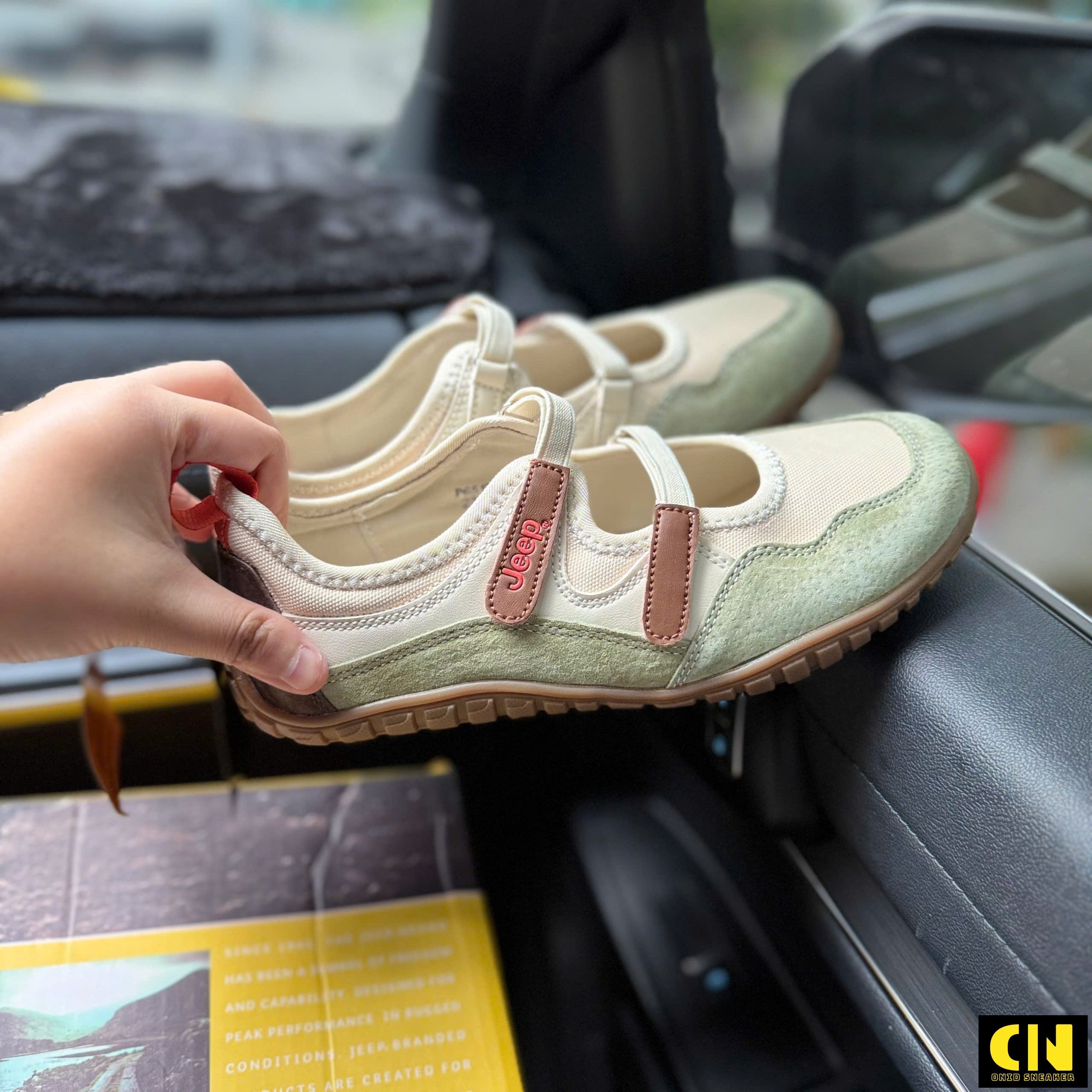 Giày Leo Núi Jeep Low Top Cream Green Light Kem Xanh Rêu Fullbox Giày Leo Núi Jeep Low Top Cream Green Light Kem Xanh Rêu Fullbox