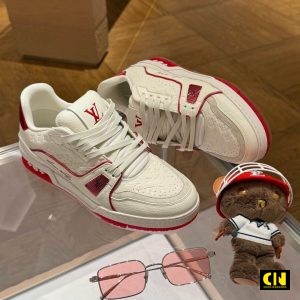 Giay Louis Vuitton Lv Trainer 54 Do Trang Chuan Size Giày Louis Vuitton LV Trainer 54 Đỏ Trắng Chuẩn SIze