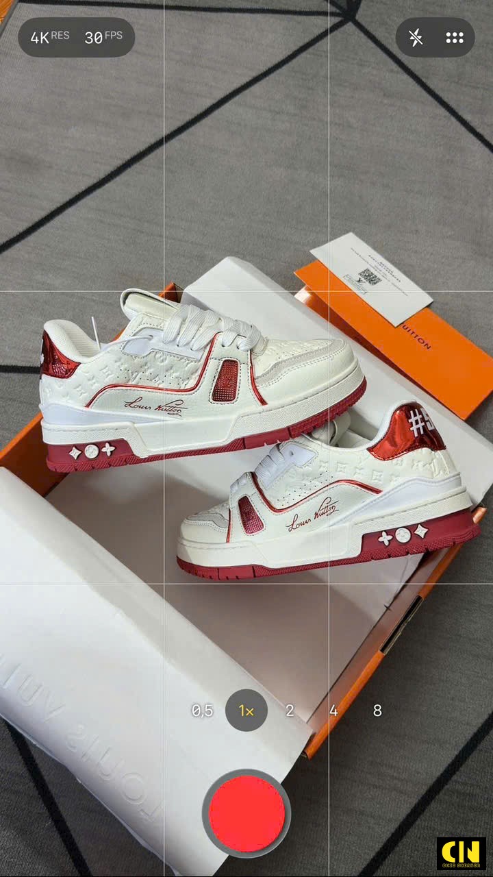 Giày Louis Vuitton Lv Trainer 54 White Red Giày Louis Vuitton LV Trainer 54 Red White Hàng Cao Cấp