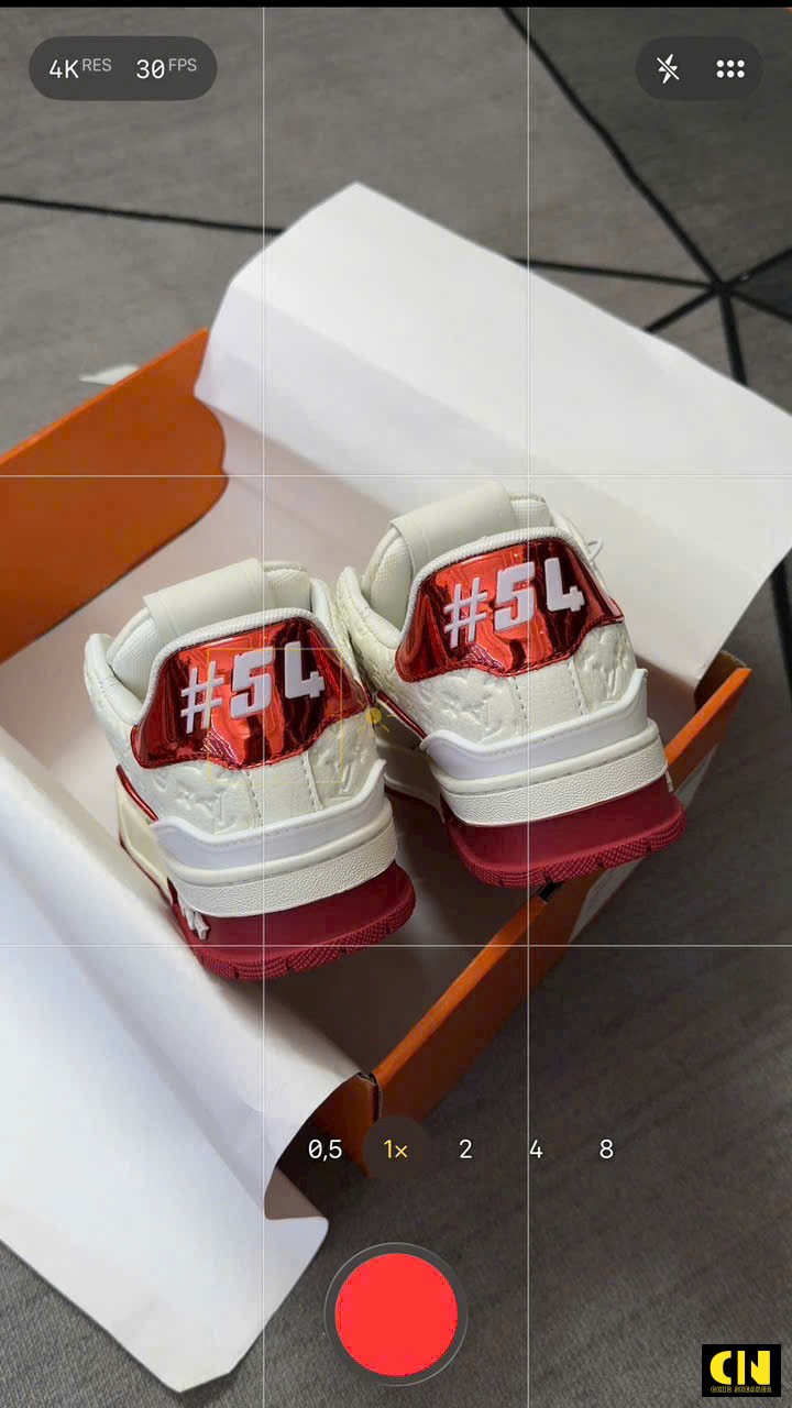 Giày Louis Vuitton Lv Trainer 54 Trắng Đỏ Fullbox Giày Louis Vuitton LV Trainer 54 Trắng Đỏ Fullbox