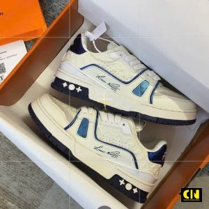 Giay Louis Vuitton Lv Trainer 54 White Navy Giày Louis Vuitton LV Trainer 54 White Navy