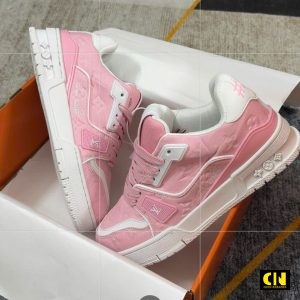 Giay Louis Vuitton Lv Trainer 54 White Pink Trang Hong Giày Louis Vuitton LV Trainer 54 White Pink Trắng Hồng