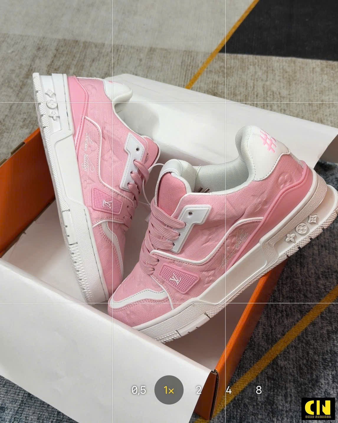 Giày Louis Vuitton Lv Trainer 54 White Pink Trắng Hồng Giày Louis Vuitton LV Trainer 54 White Pink Trắng Hồng