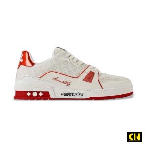 Giay Louis Vuitton Lv Trainer 54 White Red 1Akcl7 Giày Louis Vuitton LV Trainer 54 White Red 1AKCL7
