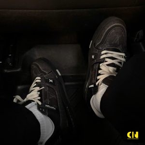Giay Louis Vuitton Lv Trainer Vai Jeans Den Trang Giày Louis Vuitton LV Trainer Vải Jeans Đen Trắng