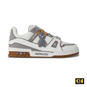 Giay Louis Vuitton Lv Trainer White Grey 1Akqm9 Giày Louis Vuitton LV Trainer White Grey 1AKQM9
