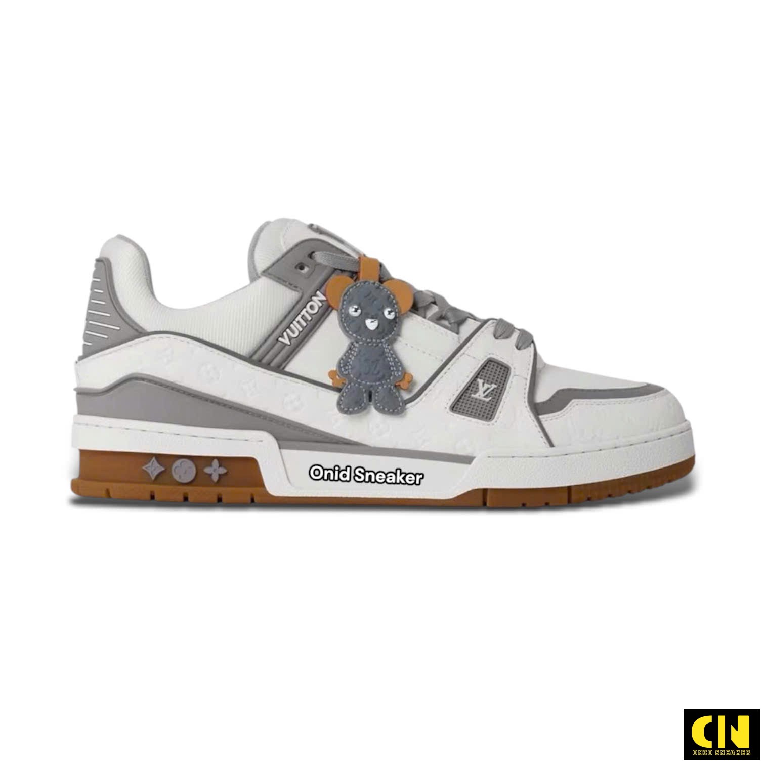 Giày Louis Vuitton Lv Trainer White Grey 1Akqm9 Giày Louis Vuitton LV Trainer White Grey 1AKQM9