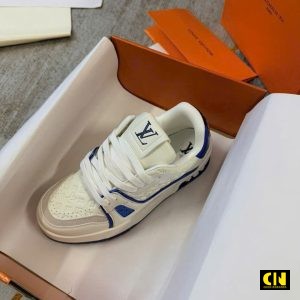 Giay Louis Vuitton Trainer 54 Trang Xanh Navy Giày Louis Vuitton Trainer 54 Trắng Xanh Navy