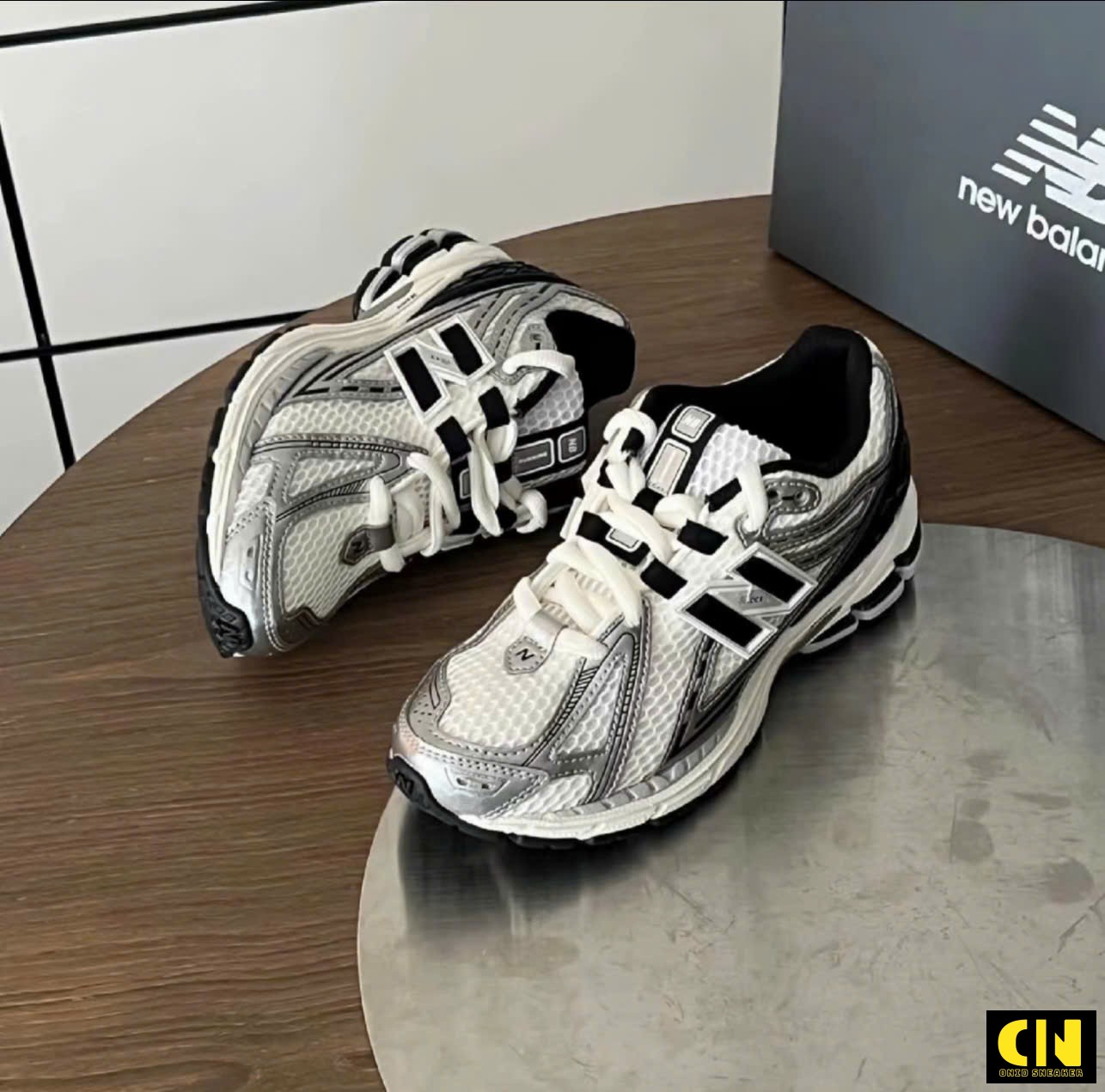 Giày Nb 1906R Bạc Đen Xám Giày NB 1906R Bạc Đen Xám