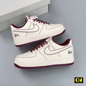Giày Nike Air Force 1 Low Undefeated Stussy White Red