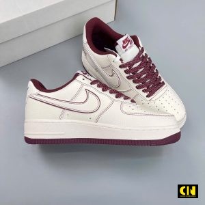 Giay Nike Air Force 1 Low Undefeated Stussy White Red Burgundy Giày Nike Air Force 1 Low Undefeated Stussy White Red Burgundy