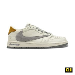 Giay Nike Air Jordan 1 Low Travis Scott Louis Vuitton White Grey Lx1988 800 Giày Nike Air Jordan 1 Low Travis Scott Louis Vuitton White Grey LX1988-800