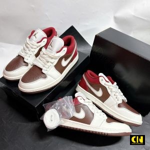 Giay Nike Jordan 1 Low Se Sail White Red Brown Giày Nike Jordan 1 Low SE Sail White Red Brown