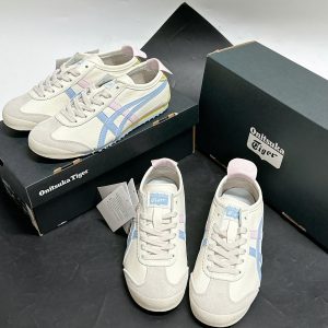 Giay Onitsuka Tiger Mexico 66 Tokuten Retro Canva Blue White Giày Onitsuka Tiger Mexico 66 Tokuten Retro Canva Blue White
